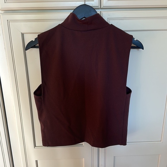 ZARA Sleeveless Mockneck 🍁 Size M Brown - Picture 6 of 6